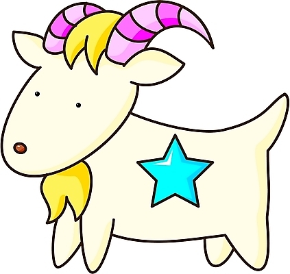 EPS 클립아트 동물 척추동물 캐릭터 한마리 육지동물 별 일러스트 포유류 초식동물 염소 사람없음 가축 별자리 운세 염소자리 염소뿔 일러캐릭터 자연요소 1 파일형식 벡터