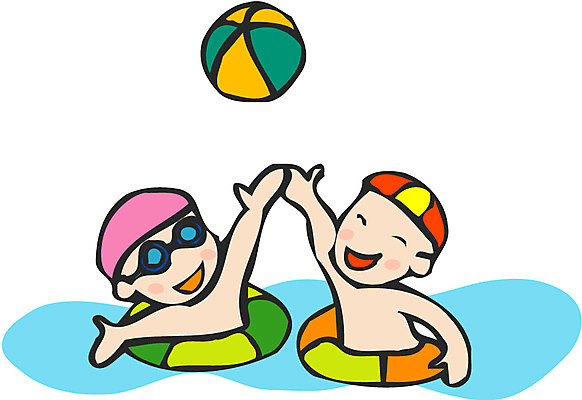 EPS 클립아트 계절 남자 어린이 여행 일러스트 물놀이 방학 휴가 사람 소년 상반신 두명 여름 비치볼 물안경 공놀이 수영모 튜브 남자만 어린이만 소년만 국내일러스트 공 놀이 바캉스용품 수영용품 파일형식 벡터