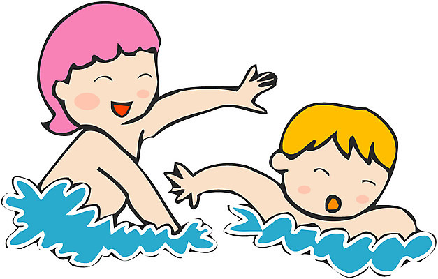 EPS 클립아트 계절 여자 남자 어린이 여행 일러스트 물놀이 방학 휴가 사람 소년 상반신 두명 여름 수영 어린이만 국내일러스트 놀이 수상스포츠 파일형식 벡터