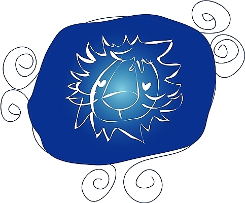 EPS 클립아트 동물 척추동물 한마리 육지동물 별 컬러 일러스트 포유류 사람없음 파란색 머리 별자리 운세 사자 갈기 사자자리 국내일러스트 자연요소 1 신체부위 파일형식 벡터