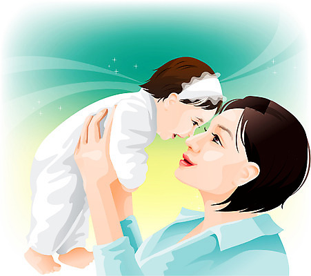 EPS 여자 행복 일러스트 가족 엄마 사랑 가족애 사람 두명 부모 귀여움 육아 모성애 모정 여자만 국내일러스트 감정 컨셉 관계 파일형식 벡터