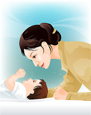 EPS 여자 행복 일러스트 가족 엄마 사랑 가족애 사람 두명 부모 귀여움 육아 모성애 모정 여자만 국내일러스트 감정 컨셉 관계 파일형식 벡터