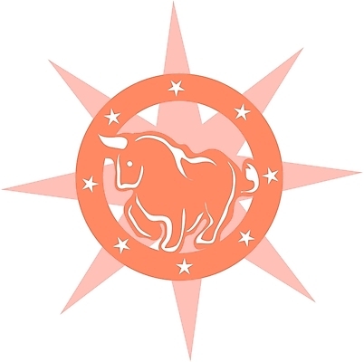 EPS 클립아트 동물 척추동물 한마리 문양 육지동물 디자인 별 컬러 무늬 일러스트 포유류 초식동물 사람없음 주황색 별자리 운세 소 황소 황소자리 국내일러스트 자연요소 1 파일형식 벡터