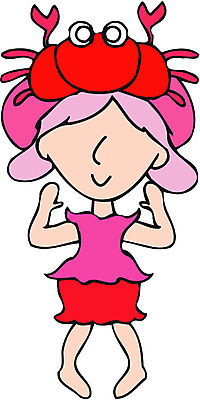 EPS 전신 클립아트 동물 캐릭터 여자 절지류 일러스트 갑각류 한명 서기 사람 성인 별자리 꽃게 게 운세 게자리 여자만 여자한명만 성인여자만 성인만 가상인물 일러캐릭터 1 모션 상상 파일형식 벡터