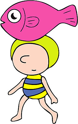 EPS 전신 클립아트 동물 캐릭터 한마리 수영복 일러스트 어류 한명 서기 사람 별자리 운세 물고기자리 가상인물 일러캐릭터 1 옷 모션 상상 수중동물 파일형식 벡터