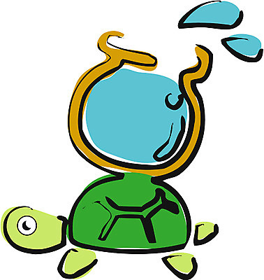 EPS 클립아트 동물 척추동물 캐릭터 한마리 일러스트 파충류 사람없음 물 거북이 물동이 일러캐릭터 자연요소 1 파일형식 벡터