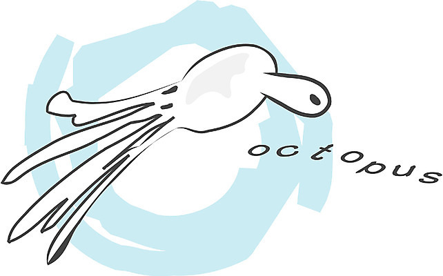 EPS 클립아트 동물 한마리 알파벳 영어 일러스트 연체동물 사람없음 바다동물 문어 국내일러스트 문자 1 바다 무척추동물 수중동물 파일형식 벡터