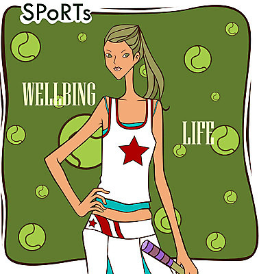 EPS 라이프스타일 웰빙 여자 스포츠 일러스트 건강 한명 사람 20대 성인 레포츠 운동 구기 테니스 여자만 여자한명만 성인여자만 청년만 청년여자만 성인한명만 청년여자한명만 성인여자한명만 성인만 국내일러스트 1 레저 청년 생활 파일형식 벡터