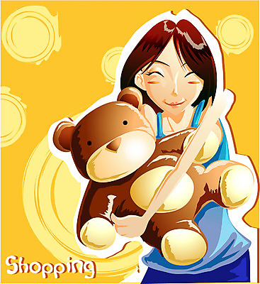 EPS 모델 여자 인형 포즈 일러스트 한명 서기 사람 상반신 20대 성인 쇼핑 곰인형 여자만 여자한명만 성인여자만 청년만 청년여자만 성인한명만 청년여자한명만 성인여자한명만 성인만 국내일러스트 1 모션 청년 파일형식 벡터