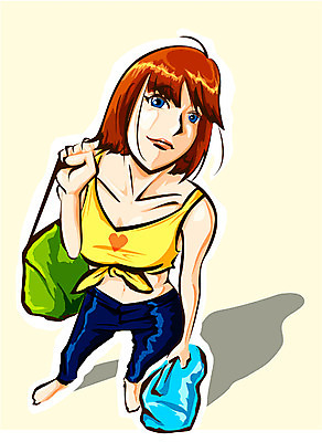 EPS 전신 모델 여자 여행 포즈 일러스트 휴가 한명 서기 사람 20대 성인 하이앵글 여자만 여자한명만 성인여자만 청년만 청년여자만 성인한명만 청년여자한명만 성인여자한명만 성인만 국내일러스트 1 뷰포인트 모션 청년 파일형식 벡터