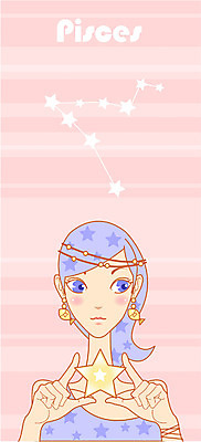 EPS 여자 일러스트 한명 사람 상반신 20대 성인 별자리 운세 물고기자리 여자만 여자한명만 성인여자만 청년만 청년여자만 성인한명만 청년여자한명만 성인여자한명만 성인만 국내일러스트 1 청년 파일형식 벡터