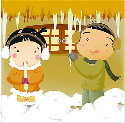 EPS 전신 사계절 계절 여자 남자 어린이라이프 어린이 고건축 겨울 일러스트 한국 초가집 서기 사람 소녀 소년 야외 두명 얼음 농촌 시골 눈 처마 고드름 어린이만 국내일러스트 자연요소 라이프스타일 건축물 아시아 모션 날씨 한옥 파일형식 벡터