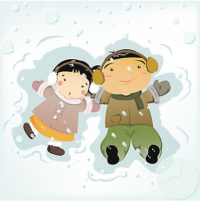EPS 전신 사계절 계절 여자 남자 어린이라이프 어린이 겨울 일러스트 사람 소녀 소년 두명 하이앵글 눕기 농촌 시골 눈 눈장난 어린이만 국내일러스트 자연요소 라이프스타일 뷰포인트 모션 놀이 날씨 파일형식 벡터