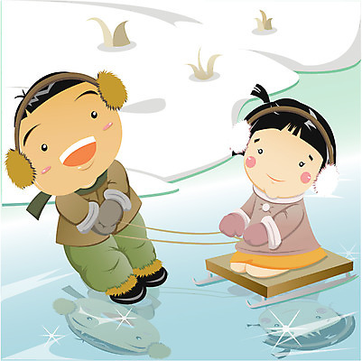 EPS 전신 한국전통 사계절 계절 여자 남자 어린이라이프 어린이 겨울 일러스트 사람 소녀 소년 야외 두명 얼음 전통놀이 농촌 시골 눈 썰매 빙판 썰매타기 어린이만 국내일러스트 자연요소 전통 라이프스타일 놀이 날씨 한국 파일형식 벡터