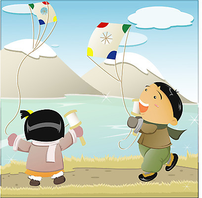 EPS 전신 한국문화 한국전통 사계절 계절 여자 남자 어린이라이프 어린이 겨울 일러스트 한국 서기 사람 소녀 소년 두명 전통놀이 농촌 시골 눈 연날리기 어린이만 국내일러스트 자연요소 동양문화 전통 라이프스타일 아시아 모션 놀이 날씨 파일형식 벡터