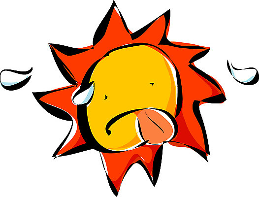 EPS 자연요소 클립아트 캐릭터 컬러 일러스트 자연 날씨 사람없음 빨간색 태양 맑음 뜨거움 더위 혀 땀 날씨캐릭터 일러캐릭터 입 생태계 파일형식 벡터