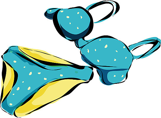 EPS 클립아트 옷 수영복 컬러 여행 일러스트 휴가 사람없음 초록색 여름 비키니 여성용 투피스 국내일러스트 계절 파일형식 벡터