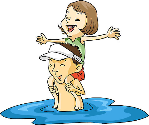 EPS 커플 여자 남자 딸 여행 일러스트 휴가 사람 상반신 두명 여름 여름휴가 바캉스 자녀 목말 아빠 대서 부녀 국내일러스트 계절 가족 관계 모션 절기 파일형식 벡터 여름_계절