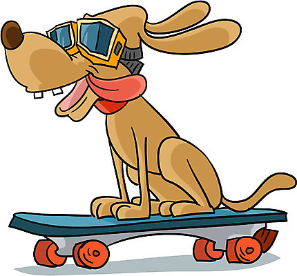 EPS 동물 척추동물 육지동물 반려견 여행 일러스트 포유류 휴가 고글 사람없음 반려동물 스케이트보드 개 국내일러스트 보드_스포츠 파일형식 벡터