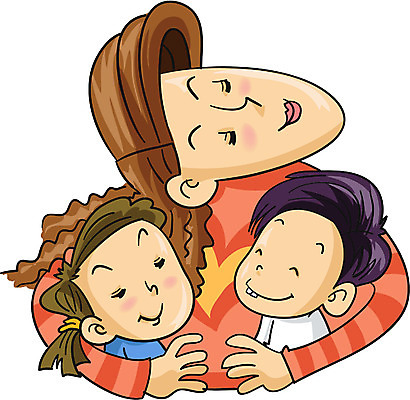 EPS 여자 남자 딸 아들 일러스트 가족 포옹 엄마 사랑 사람 상반신 세명 자녀 국내일러스트 감정 관계 안기 파일형식 벡터