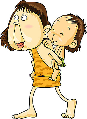 EPS 전신 여자 남자 아들 일러스트 가족 엄마 서기 사람 두명 자녀 원주민 업기 원시인 국내일러스트 관계 모션 아프리카인 파일형식 벡터