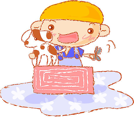 EPS 클립아트 동물 직업 척추동물 육지동물 남자 일러스트 포유류 사람 상반신 성인 개 강아지 미용사 애견미용사 남자만 성인남자만 성인만 국내일러스트 반려동물 파일형식 벡터