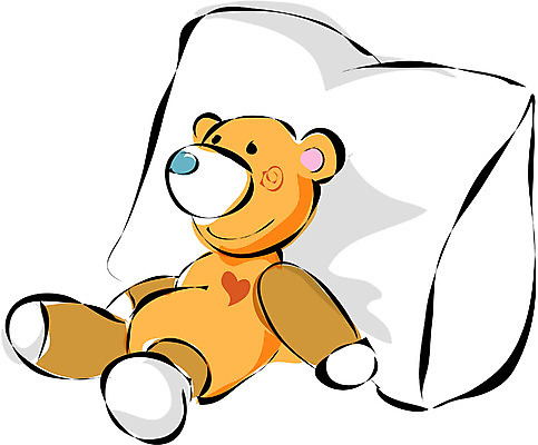 EPS 클립아트 한마리 인형 일러스트 베개 사람없음 한개 장난감 곰인형 오브젝트 국내일러스트 1 침구 파일형식 벡터