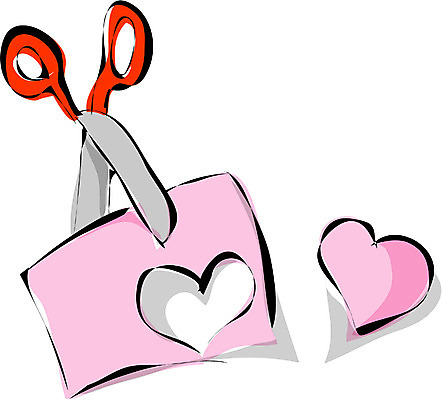 EPS 클립아트 종이 일러스트 문구용품 가위 사람없음 사무용품 도구 하트 자르기 오브젝트 색종이 국내일러스트 모양 모션 파일형식 벡터