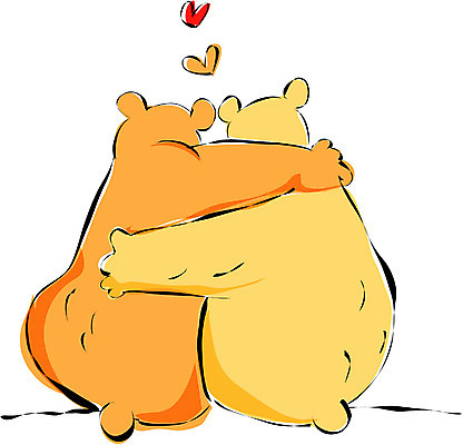 EPS 클립아트 동물 척추동물 캐릭터 육지동물 커플 감정 한쌍 컬러 동물캐릭터 두마리 일러스트 포유류 어깨동무 사랑 사람없음 노란색 하트 수컷 곰캐릭터 일러캐릭터 모양 포즈 2 곰 관계 파일형식 벡터