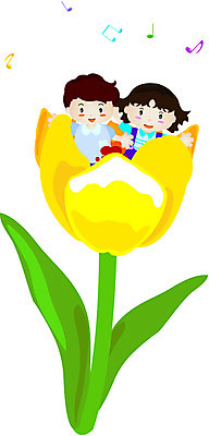 EPS 클립아트 식물 여자 남자 꽃잎 꽃 초등학생 어린이 한송이 음표 일러스트 사람 소녀 소년 두명 판타지 어린이만 국내일러스트 1 학생 기호 음악 상상 송이 파일형식 벡터