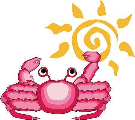 EPS 주간 클립아트 동물 한마리 컬러 절지류 일러스트 집게 갑각류 사람없음 빨간색 햇빛 태양 바다동물 꽃게 게 국내일러스트 자연요소 1 바다 수중동물 파일형식 벡터