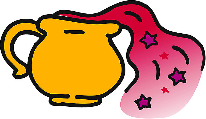 EPS 클립아트 별 생활용품 일러스트 사람없음 물 별자리 운세 항아리 물병 물병자리 국내일러스트 자연요소 도자기 물통 오브젝트 파일형식 벡터