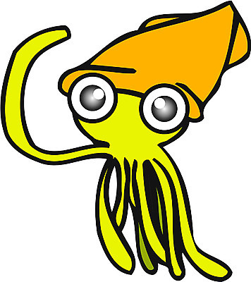 EPS 클립아트 동물 캐릭터 한마리 일러스트 연체동물 사람없음 바다동물 오징어 일러캐릭터 1 바다 무척추동물 수중동물 파일형식 벡터