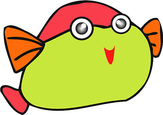 EPS 클립아트 동물 척추동물 캐릭터 한마리 일러스트 어류 사람없음 바다동물 복어 일러캐릭터 1 바다 수중동물 파일형식 벡터