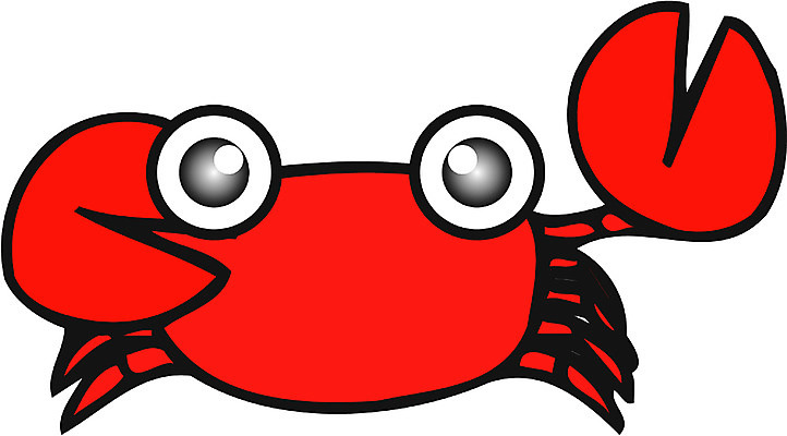 EPS 클립아트 동물 캐릭터 한마리 컬러 절지류 일러스트 집게 갑각류 사람없음 빨간색 바다동물 꽃게 게 일러캐릭터 1 바다 수중동물 파일형식 벡터