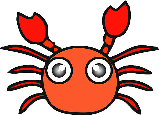 EPS 클립아트 동물 캐릭터 한마리 컬러 절지류 일러스트 갑각류 사람없음 빨간색 바다동물 꽃게 게 일러캐릭터 1 바다 수중동물 파일형식 벡터