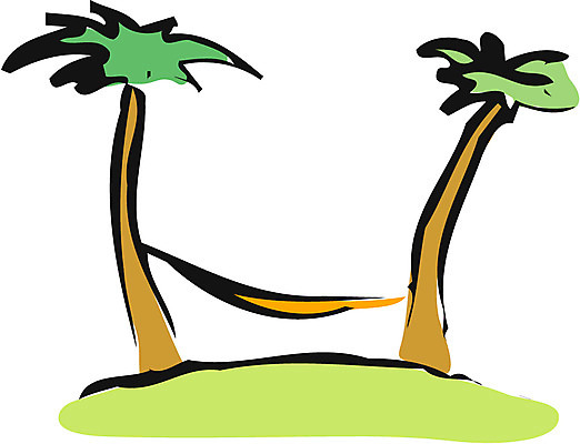 EPS 클립아트 나무 식물 컬러 일러스트 사람없음 야외 초록색 해먹 두그루 국내일러스트 2 침대 파일형식 벡터