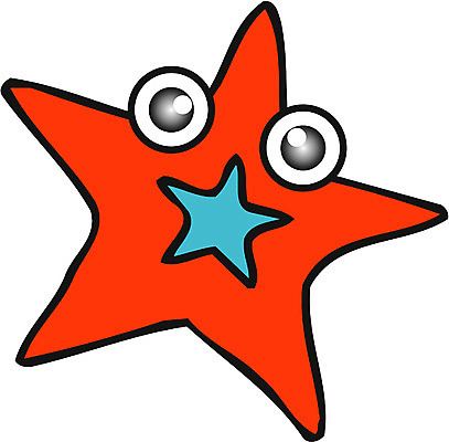 EPS 클립아트 동물 캐릭터 한마리 별 컬러 일러스트 불가사리 극피동물 사람없음 빨간색 바다동물 일러캐릭터 자연요소 1 바다 수중동물 파일형식 벡터