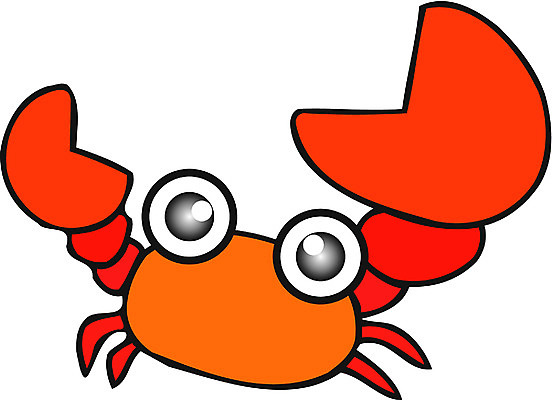 EPS 클립아트 동물 캐릭터 한마리 컬러 절지류 일러스트 집게 갑각류 사람없음 빨간색 바다동물 꽃게 게 일러캐릭터 1 바다 수중동물 파일형식 벡터