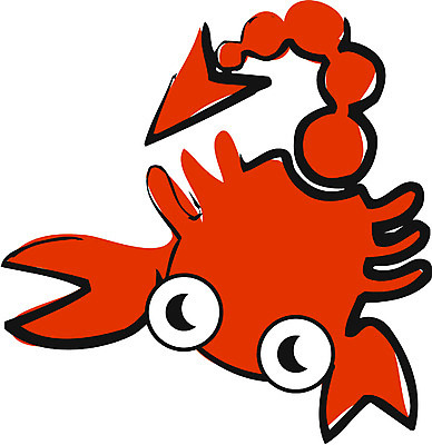 EPS 클립아트 동물 캐릭터 한마리 컬러 절지류 일러스트 집게 사람없음 빨간색 독약 전갈 일러캐릭터 1 파일형식 벡터