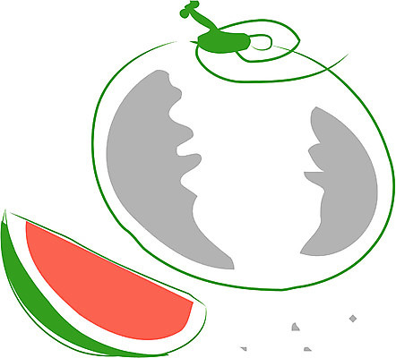 EPS 클립아트 식물 열매 컬러 조각 과일 일러스트 수박 사람없음 빨간색 농작물 두개 국내일러스트 2 농업 파일형식 벡터