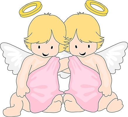 EPS 전신 클립아트 날개 일러스트 상상 천사 사람 앉기 두명 별자리 운세 아기 쌍둥이 쌍둥이자리 아기만 국내일러스트 가족 모션 파일형식 벡터