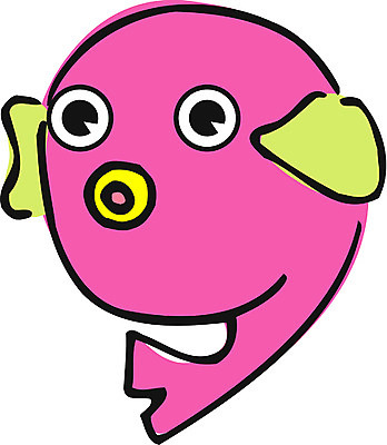 EPS 클립아트 동물 척추동물 캐릭터 한마리 분홍색 컬러 일러스트 어류 사람없음 바다동물 복어 일러캐릭터 1 바다 수중동물 파일형식 벡터