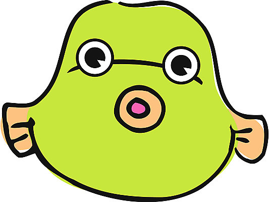 EPS 클립아트 동물 척추동물 캐릭터 한마리 컬러 일러스트 어류 사람없음 초록색 바다동물 복어 일러캐릭터 1 바다 수중동물 파일형식 벡터