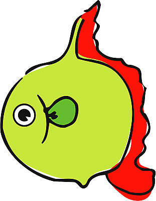 EPS 클립아트 동물 척추동물 캐릭터 한마리 컬러 일러스트 어류 사람없음 초록색 바다동물 일러캐릭터 1 바다 수중동물 파일형식 벡터