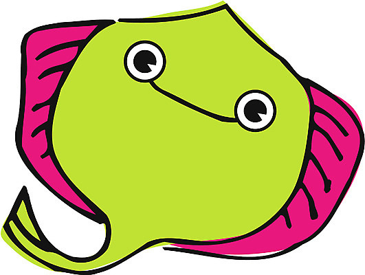 EPS 클립아트 동물 척추동물 캐릭터 한마리 일러스트 어류 사람없음 컬러풀 바다동물 가오리 일러캐릭터 1 바다 컬러 수중동물 파일형식 벡터