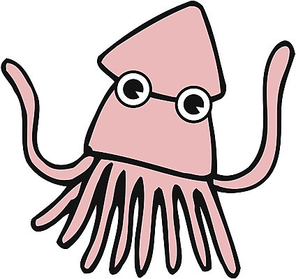 EPS 클립아트 동물 캐릭터 한마리 컬러 일러스트 연체동물 사람없음 갈색 바다동물 다리 오징어 일러캐릭터 1 바다 무척추동물 신체부위 수중동물 파일형식 벡터