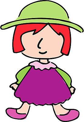 EPS 전신 클립아트 모자 원피스 여자 초등학생 어린이 일러스트 한명 서기 사람 소녀 단발머리 여자만 여자한명만 어린이만 소녀만 소녀한명만 국내일러스트 1 학생 헤어스타일 잡화 옷 모션 파일형식 벡터
