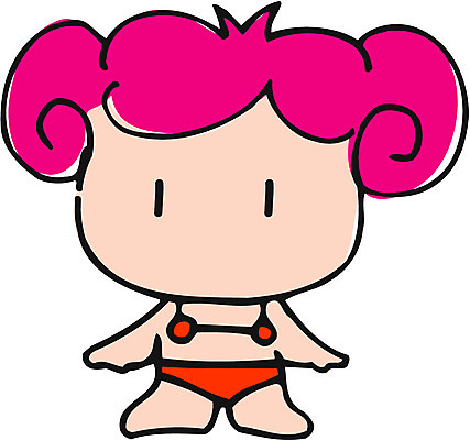 EPS 전신 클립아트 여자 수영복 초등학생 어린이 일러스트 한명 서기 사람 소녀 비키니 여자만 여자한명만 어린이만 소녀만 소녀한명만 국내일러스트 1 학생 옷 모션 파일형식 벡터