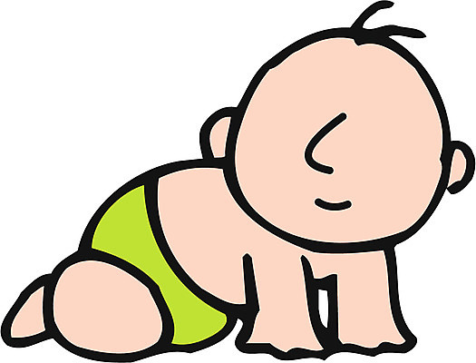 EPS 전신 클립아트 엎드리기 일러스트 한명 사람 아기 기저귀 아기만 국내일러스트 1 모션 아기용품 파일형식 벡터